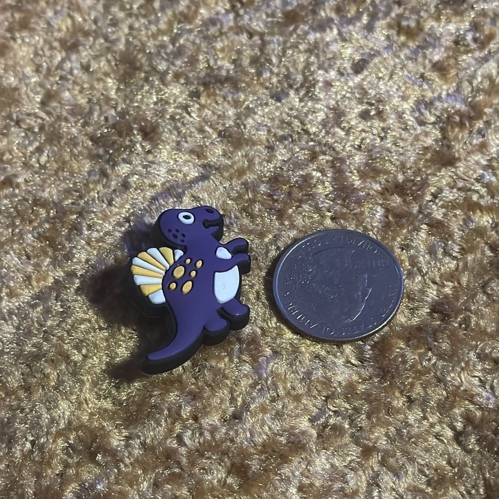 Kids Purple Dinosaur Jibbitz Shoe Charm Accessory For Crocs & Shoes New 5/$15 - Picture 4 of 9